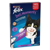Felix Deli Moments Liquid Snacks with Duck - течно лакомство за котки с патешко месо 4 х 10 гр